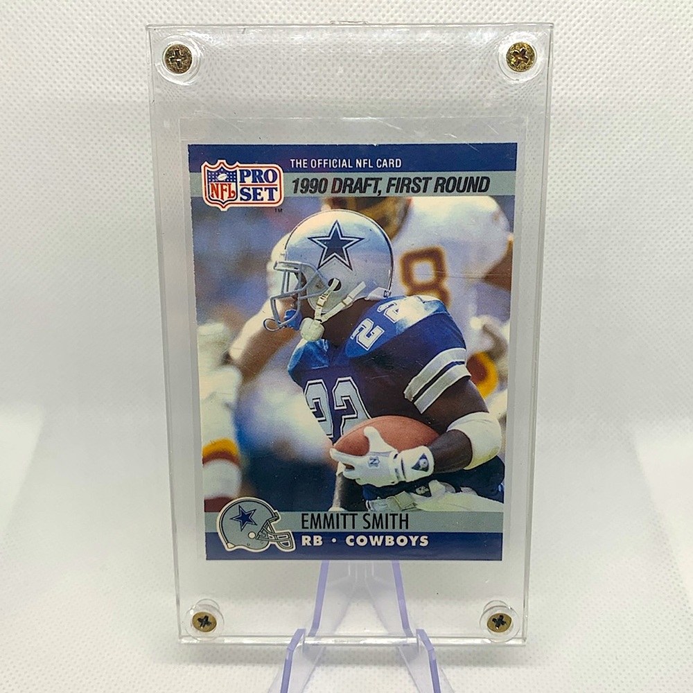 NFL Pro Set Emmitt Smith Rookie Card 1990 1st Round Draft Dallas Cowboys HOF RB!